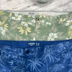 IZOD Tropical Print Shorts Set